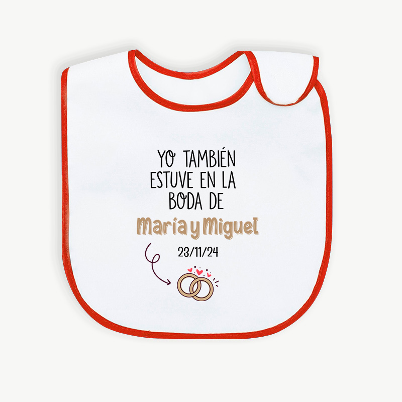 Babero Personalizado Estuve en la Boda