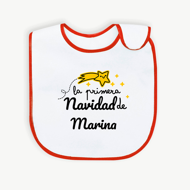 Babero Personalizado Primera Navidad