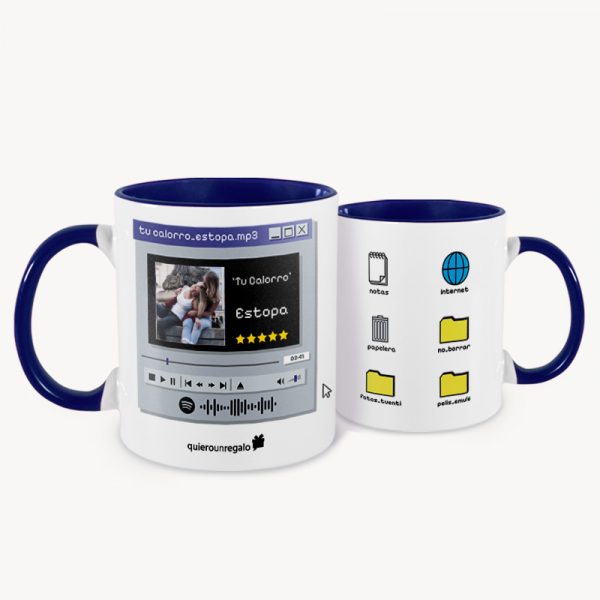 Taza Personalizada con Canción Retro