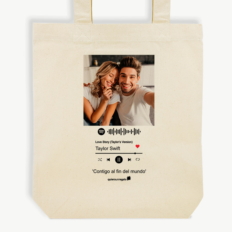 Bolsa Tote Personalizada Spotify Qr
